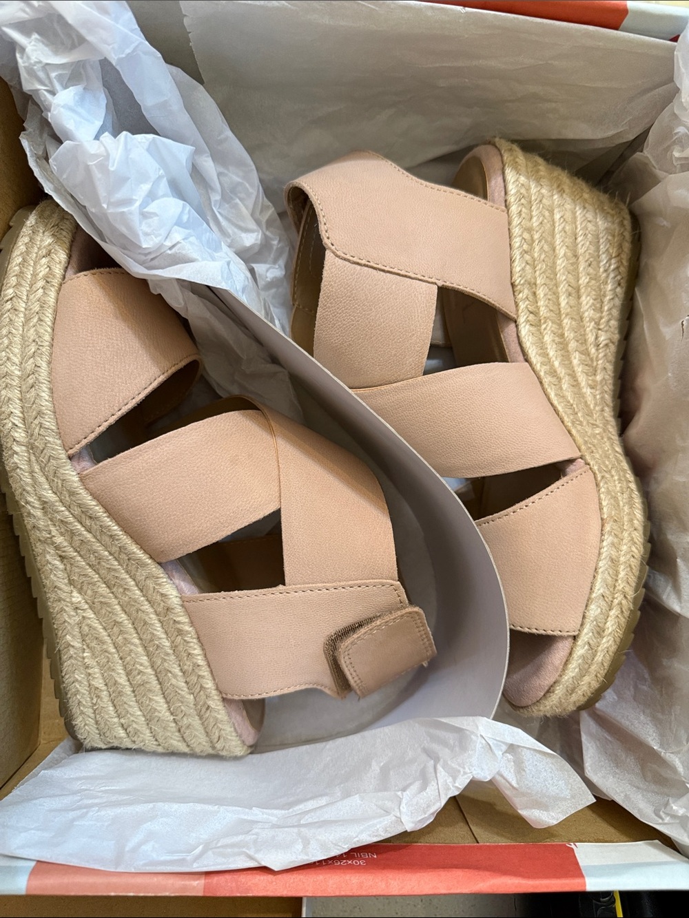 SOUL Naturalizer Pink Espadrille Wedge Sandals